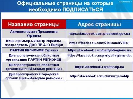 Днепропетровских Регионалов заставили пользоваться соц. сетями (Документ) Днепропетровских Регионалов заставили пользоваться соц. сетями (Документ)