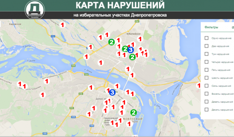 Где и как в Днепропетровске нарушают избирательное законодательство