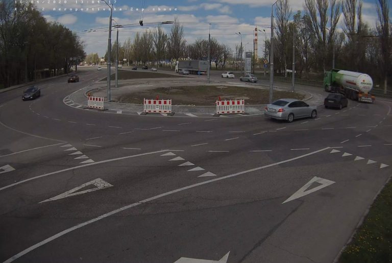 Перекресток Запорожского шоссе и ул. Аэропортовской