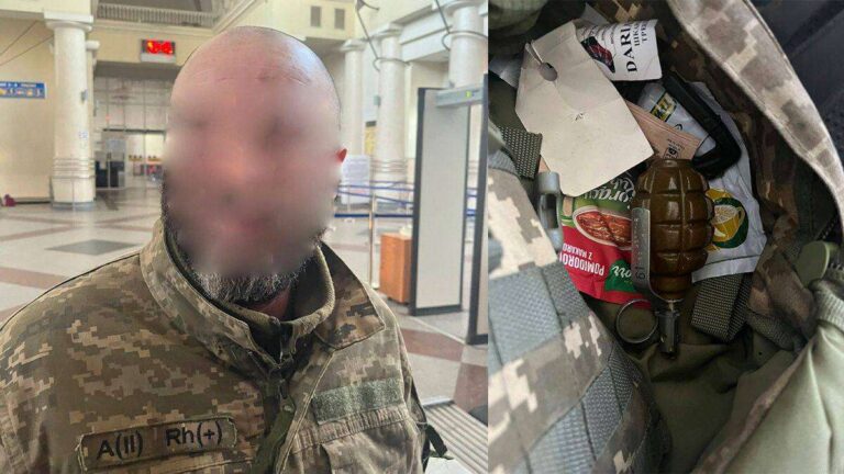 У Дніпрі затримали військового з гранатою