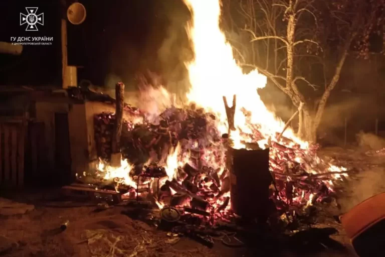 Горіли дрова: на Дніпропетровщині рятувальники 3 години гасили пожежу