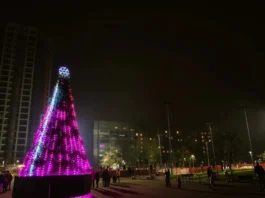 Де вже встановили новорічні ялинки у Дніпрі