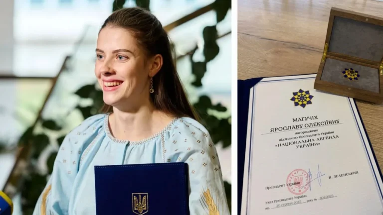 Світова рекордсменка зі стрибків у висоту та олімпійська чемпіонка Ярослава Магучіх  отримала нагороду “Національна легенда України”